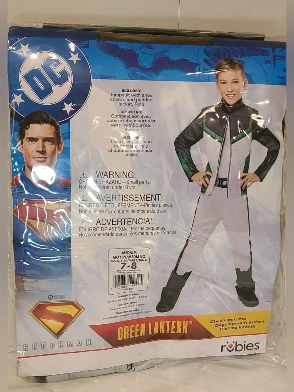 Rubie's Medium Green Lantern Deluxe Kids Superhero Jumpsuit with Jacket & ring